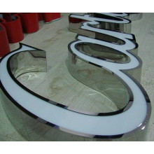 Вывески магазин 3D металл Нержавеющая сталь Сварочный боковой светодиодной подсветкой письмо знаки